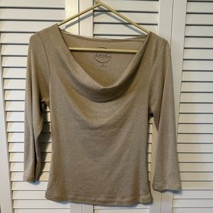 Metallic gold top from INC, X-large